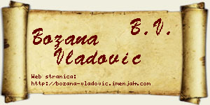 Božana Vladović vizit kartica